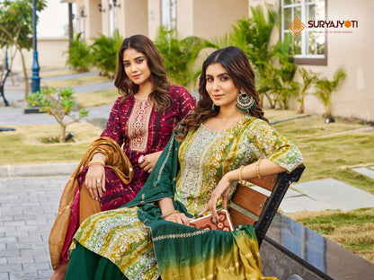 Pratiksha Vol-4 Suryajyoti Rayon Readymade Pant Style Suits