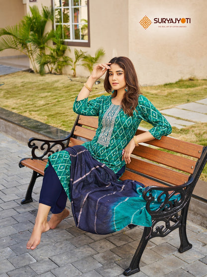 Pratiksha Vol-4 Suryajyoti Rayon Readymade Pant Style Suits