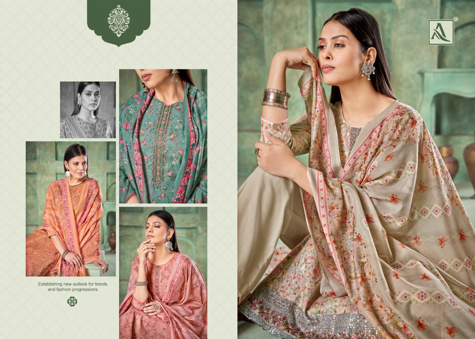 Preet Alok Cotton Plazzo Style Suits