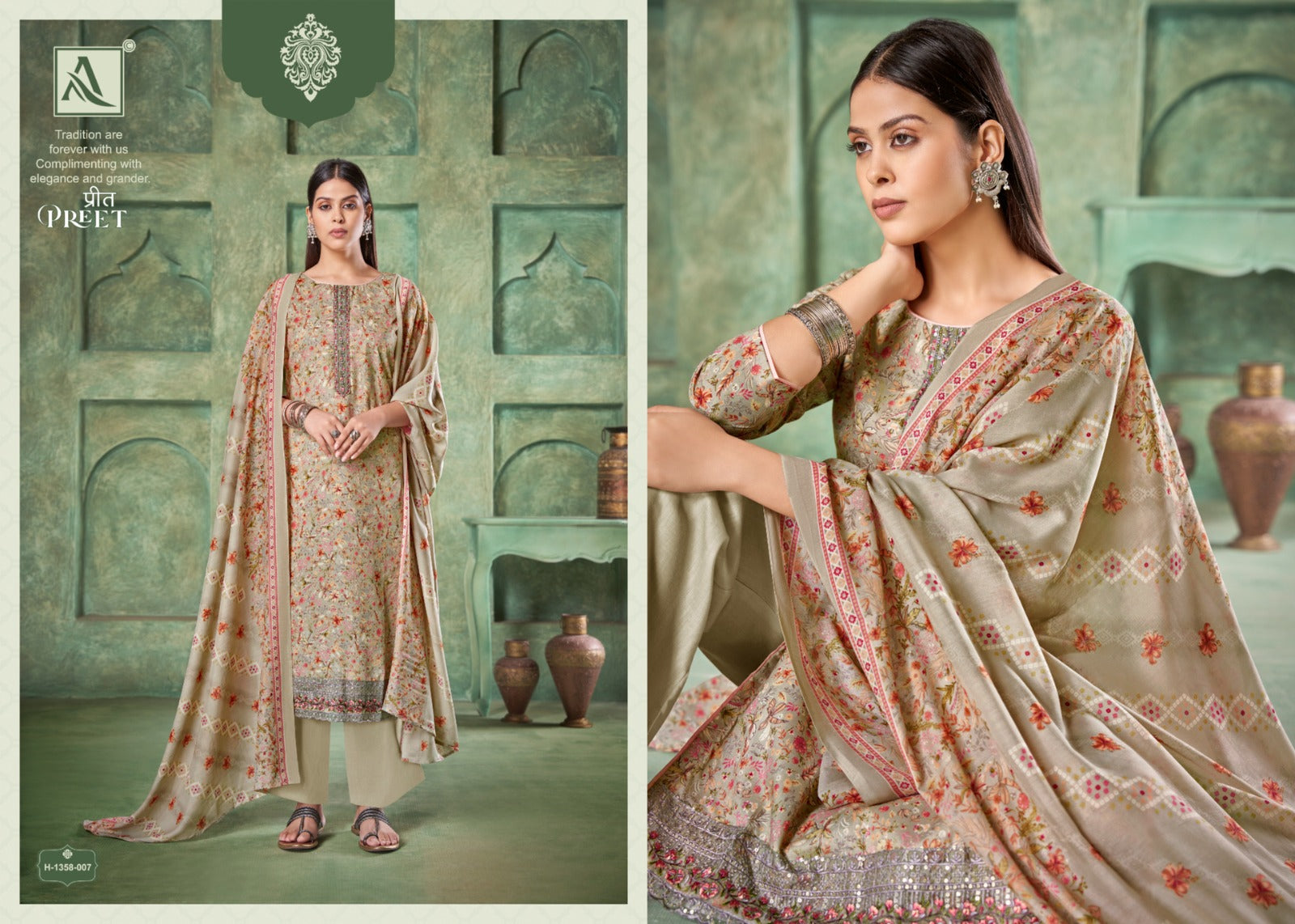 Preet Alok Cotton Plazzo Style Suits