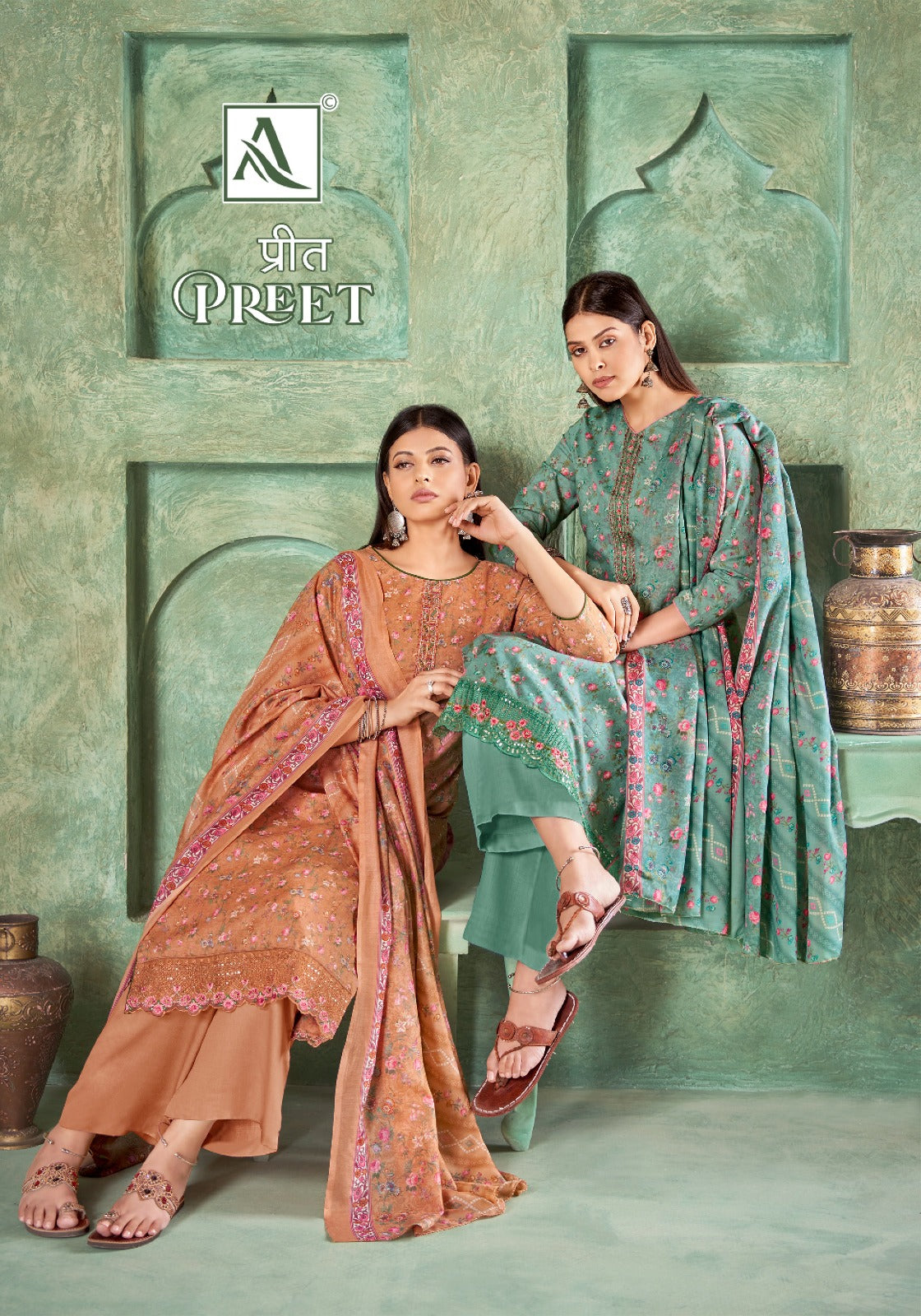 Preet Alok Cotton Plazzo Style Suits
