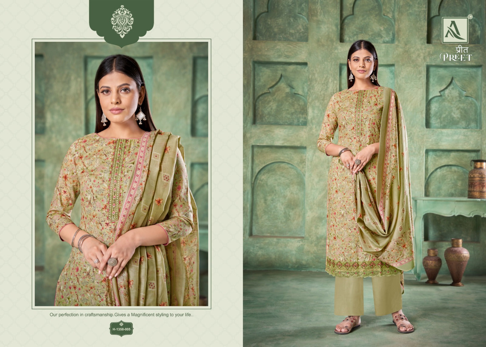 Preet Alok Cotton Plazzo Style Suits