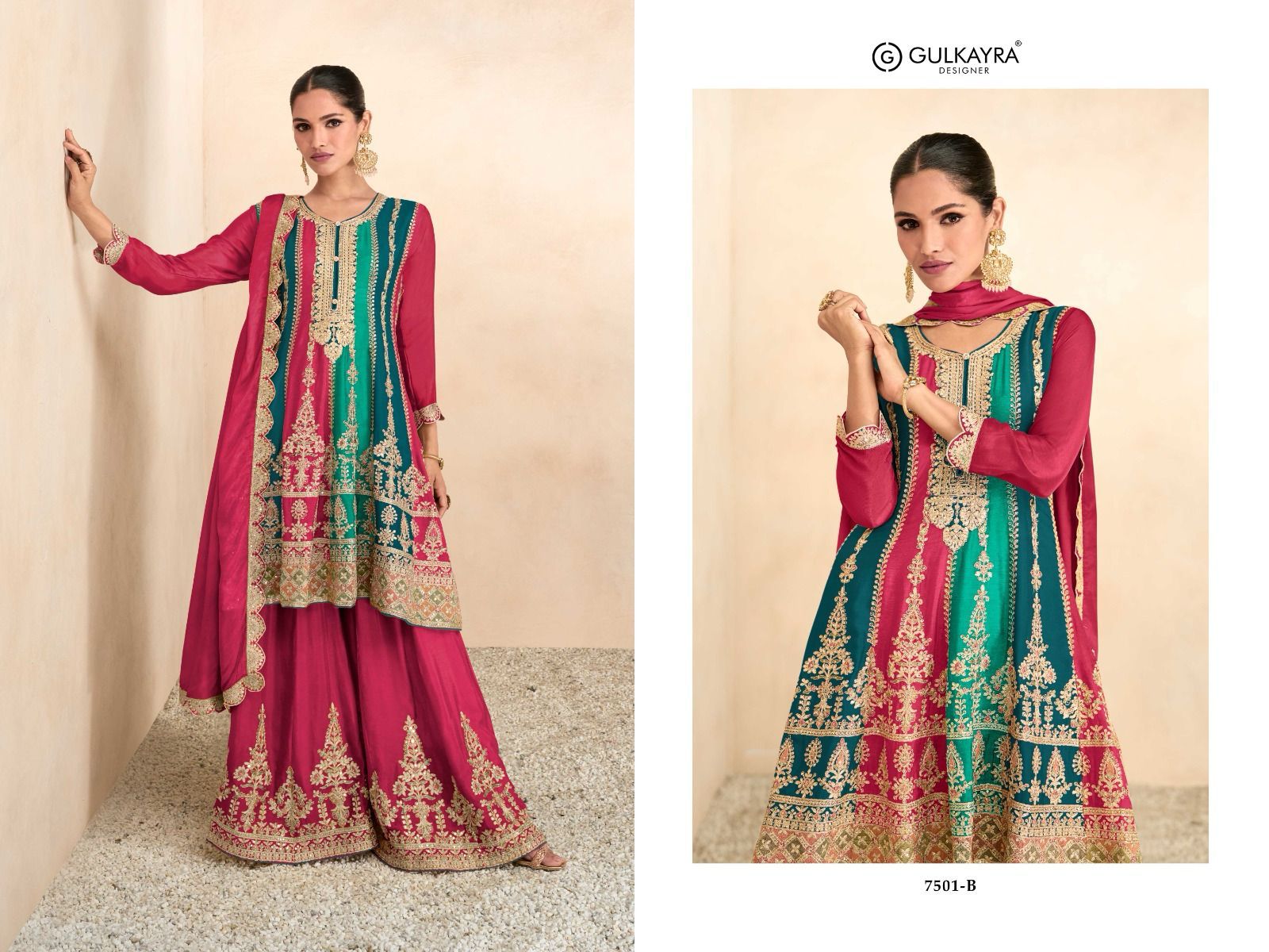 Preet Gold Gulkayra Designer Chinon Pakistani Readymade Suits