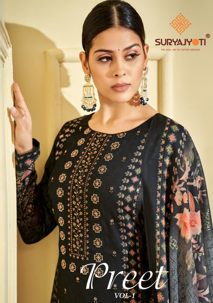 Preet Vol 1 Suryajyoti Jaam Satin Pant Style Suits