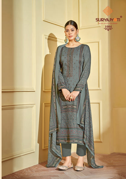 Preet Vol 1 Suryajyoti Jaam Satin Pant Style Suits