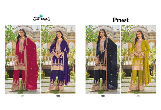 Preet Your Choice Chinon Pakistani Readymade Suits