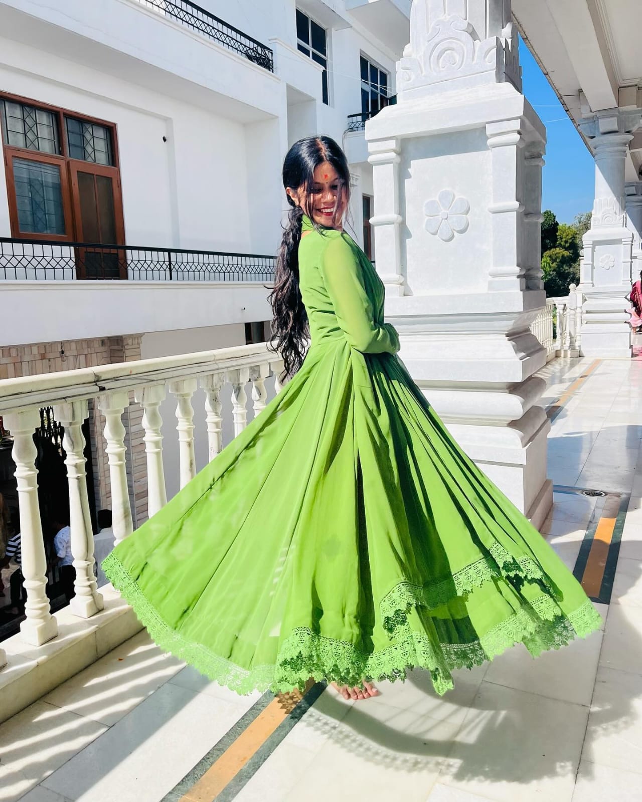 Preety Qubo Georgette Gown Dupatta Set