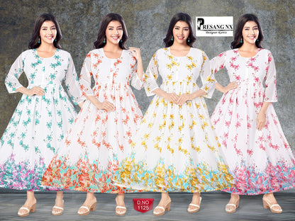 Presang-Nx Premnath Georgette Anarkali Kurtis
