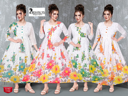 Presang-Nx Premnath Georgette Anarkali Kurtis