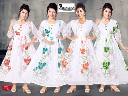 Presang-Nx Premnath Georgette Anarkali Kurtis