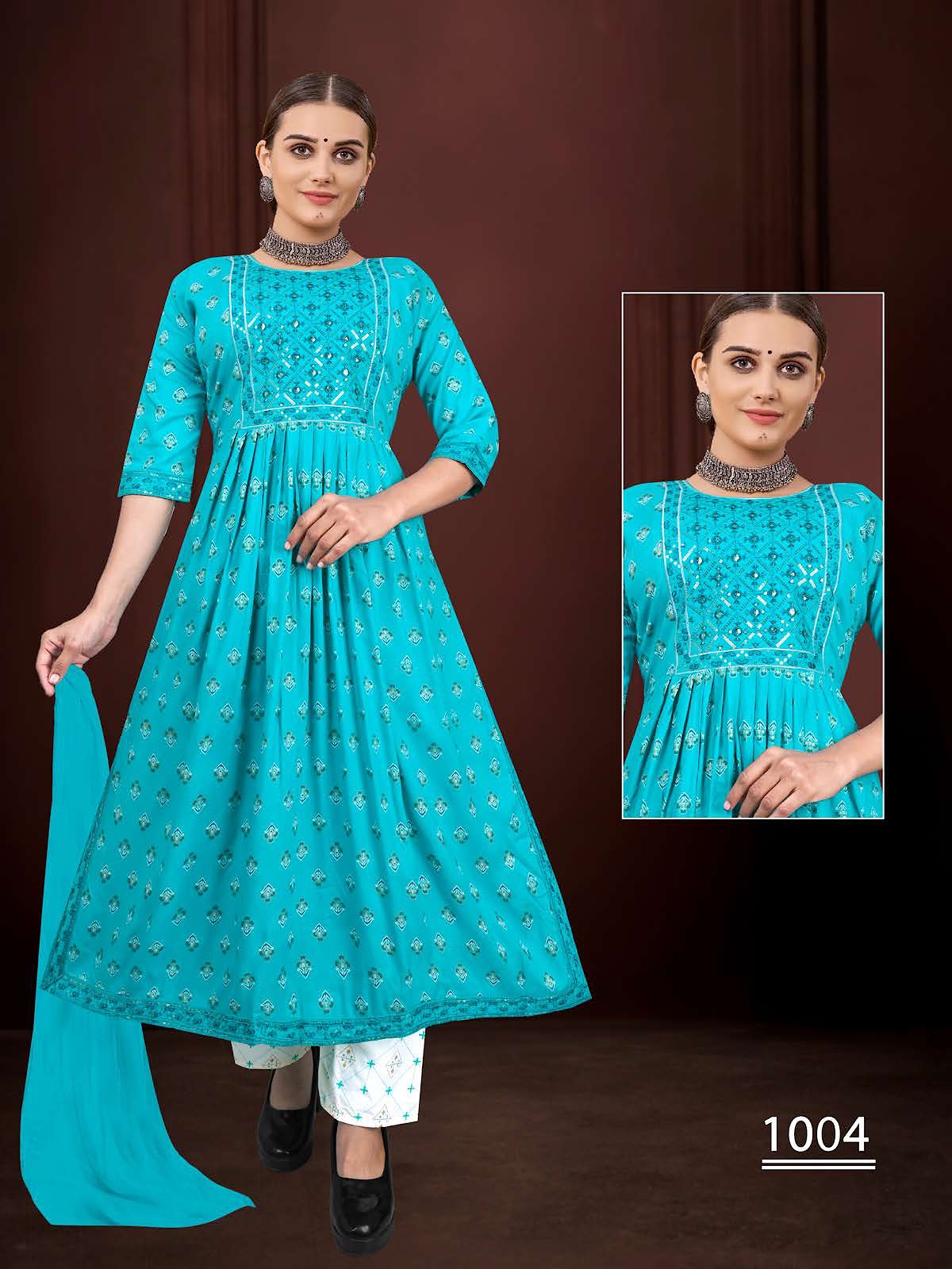 Pride Vol 1 Kavinay Rayon Readymade Pant Style Suits