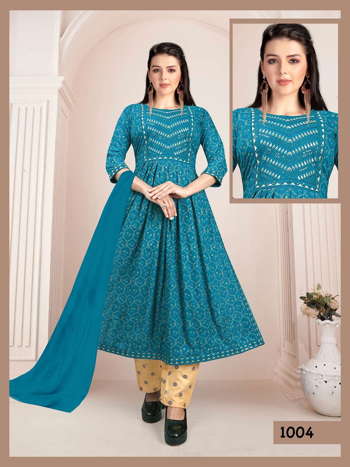 Pride Vol 3 Kavinay Rayon Readymade Pant Style Suits