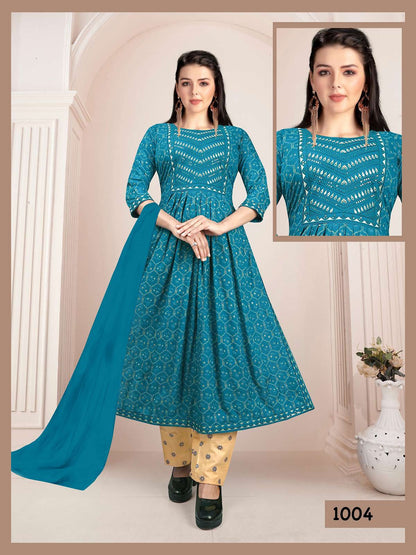 Pride Vol 3 Kavinay Rayon Readymade Pant Style Suits