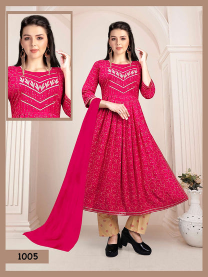 Pride Vol 3 Kavinay Rayon Readymade Pant Style Suits