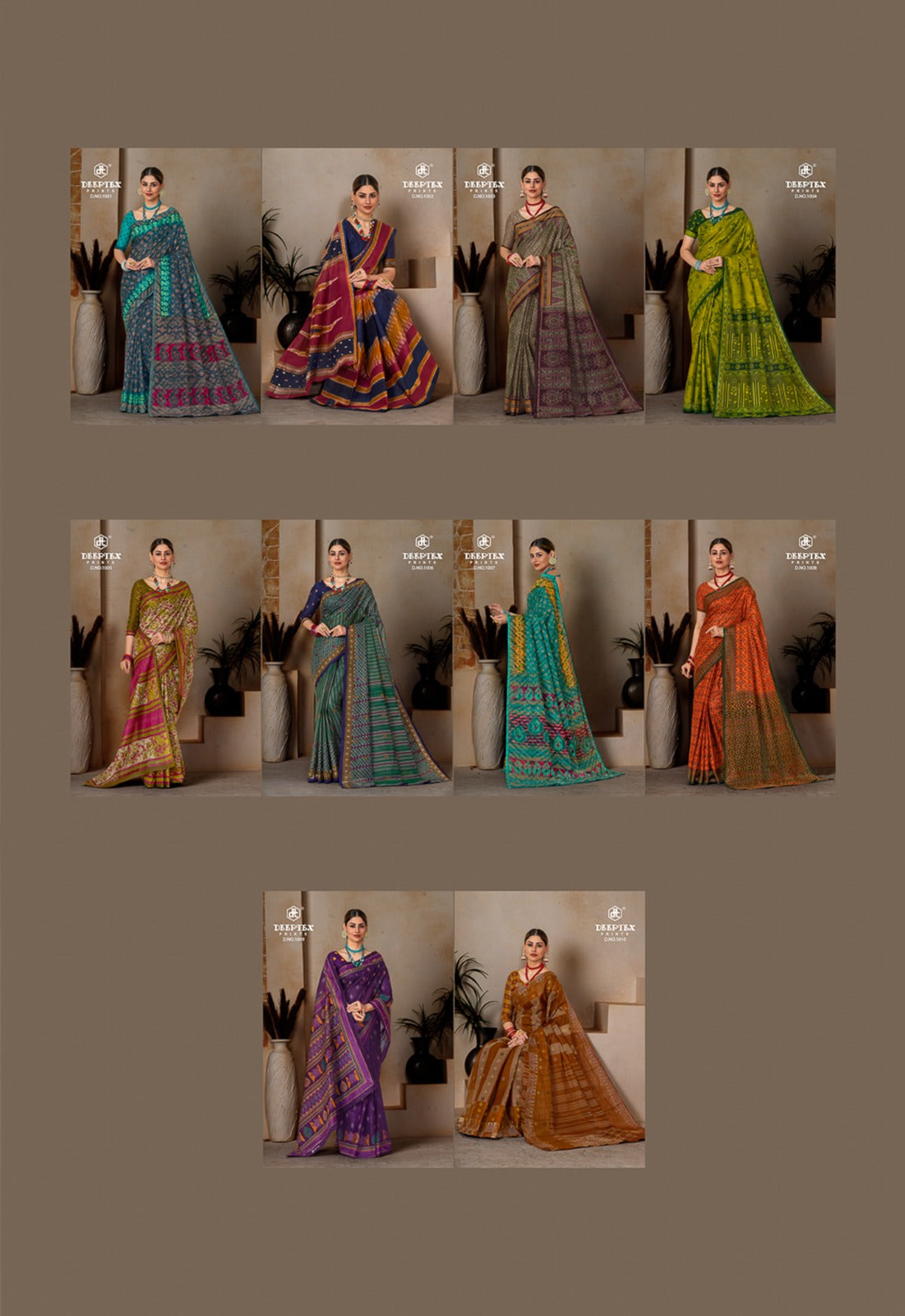 Prime Time Vol 10 Deeptex Prints Cotton Sarees