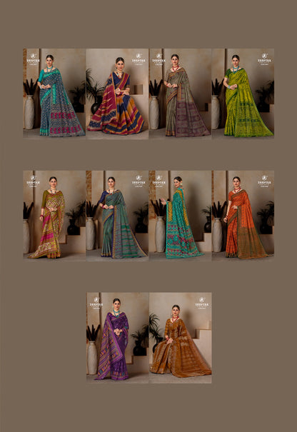 Prime Time Vol 10 Deeptex Prints Cotton Sarees
