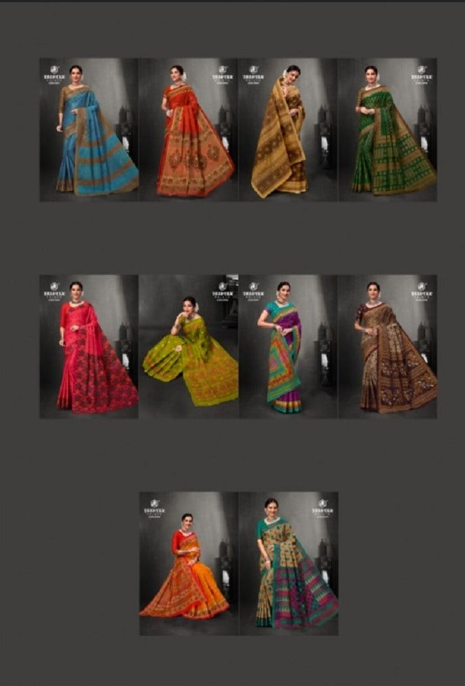 Prime Time Vol 9 Deeptex Prints Cotton Sarees