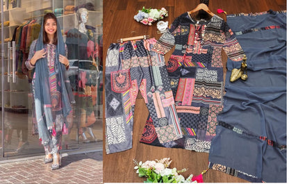 Printed-0602 Lady Leela Georgette Readymade Pant Style Suits