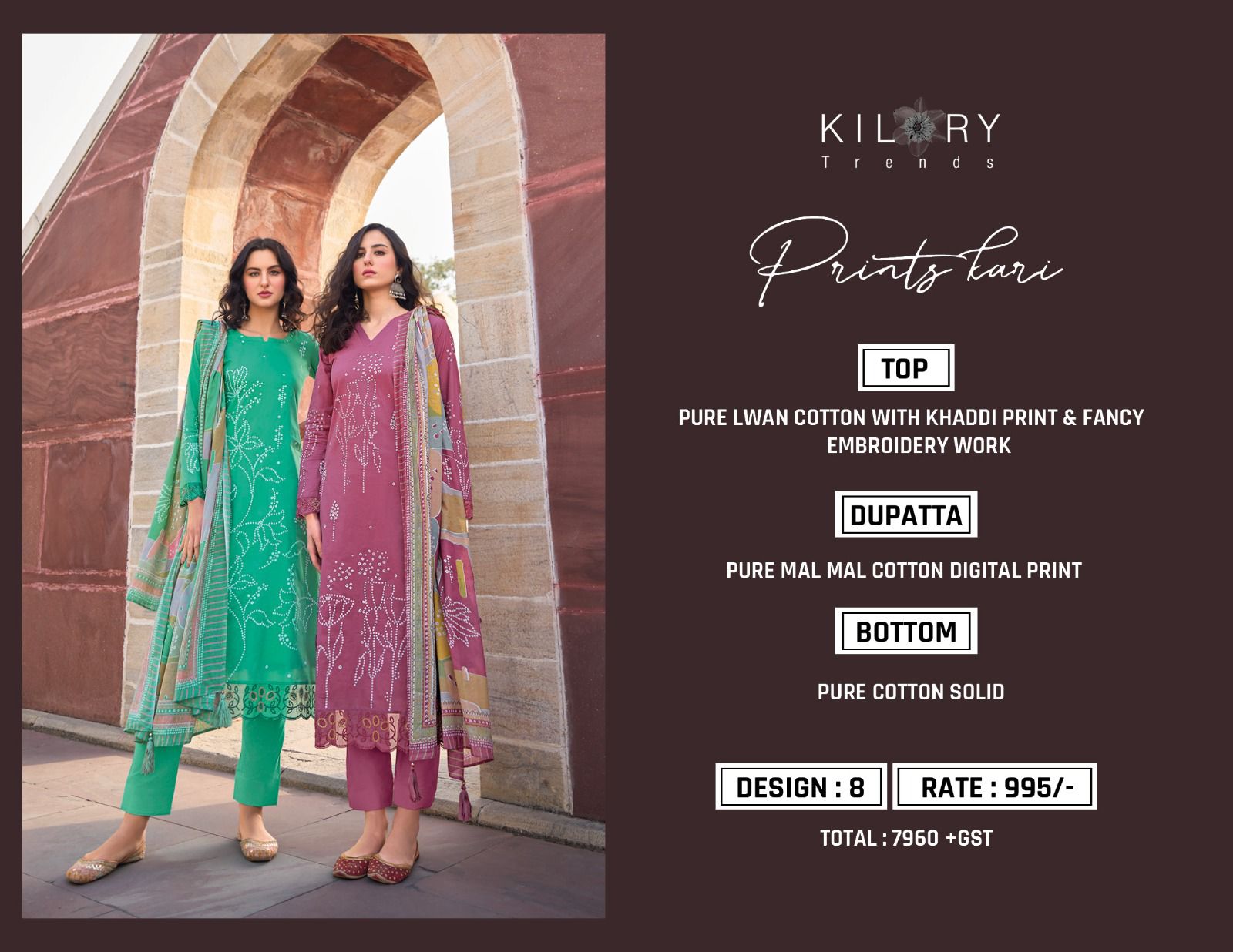 Printkari Kilory Lawn Cotton Pant Style Suits