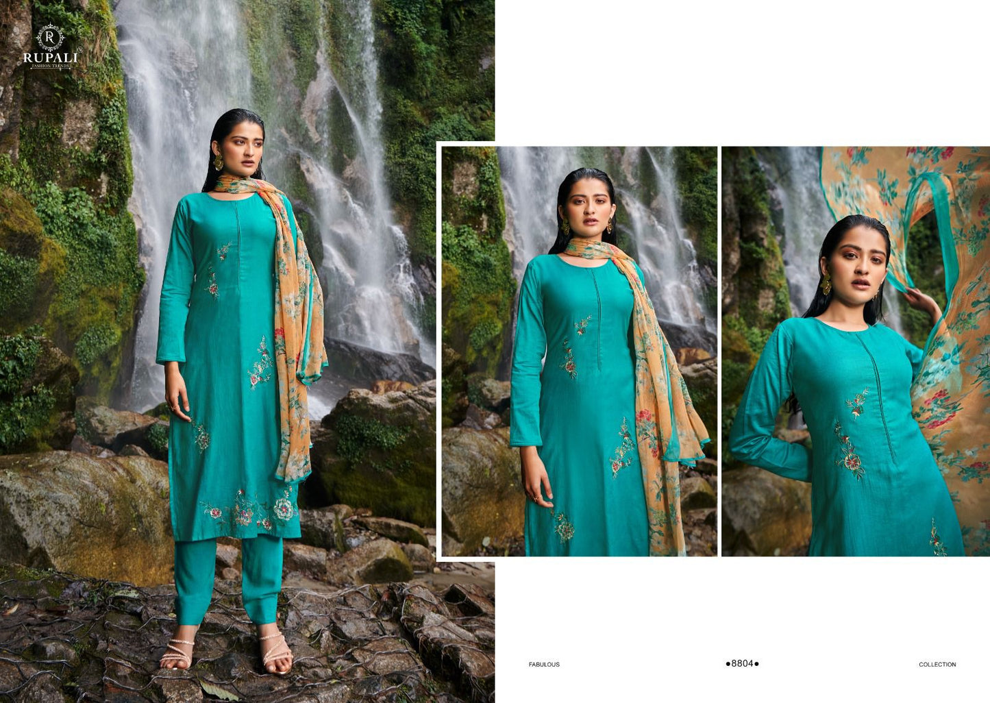 Prints Kari Rupali Jaam Satin Pant Style Suits