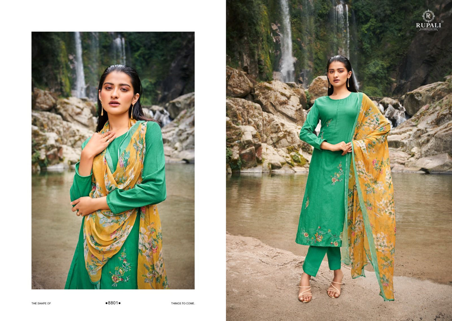 Prints Kari Rupali Jaam Satin Pant Style Suits