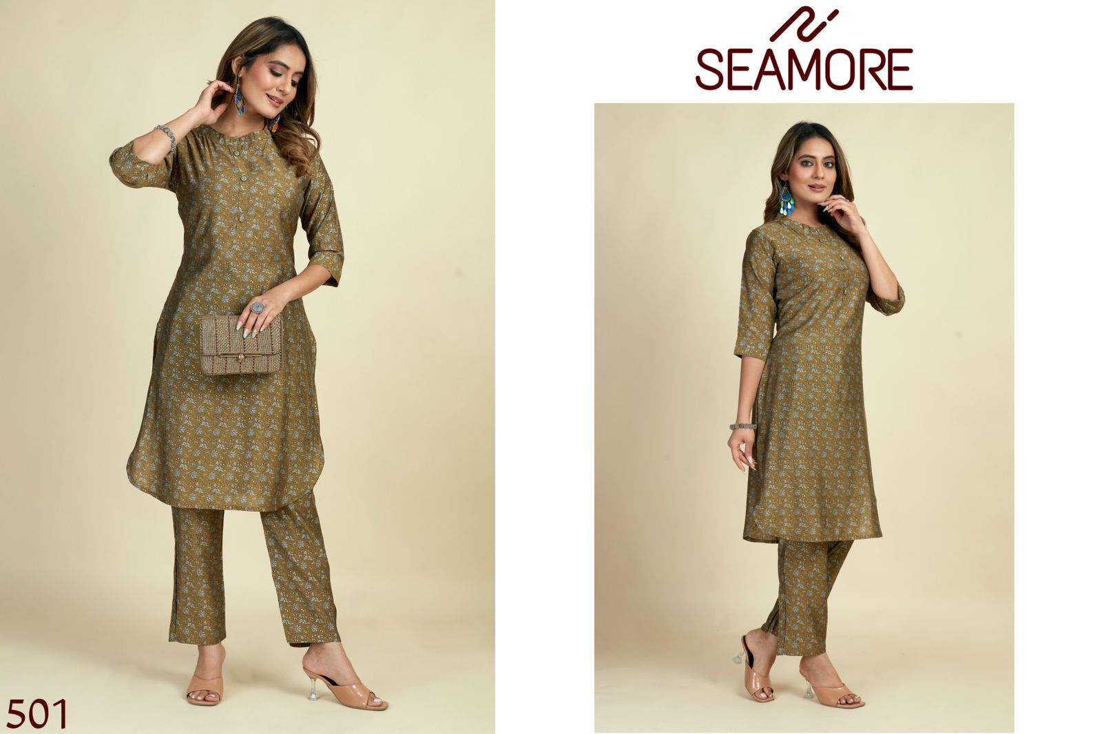 Prisha-1 Seamore Modal Viscose Kurti Pant Set