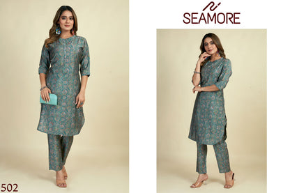 Prisha-1 Seamore Modal Viscose Kurti Pant Set