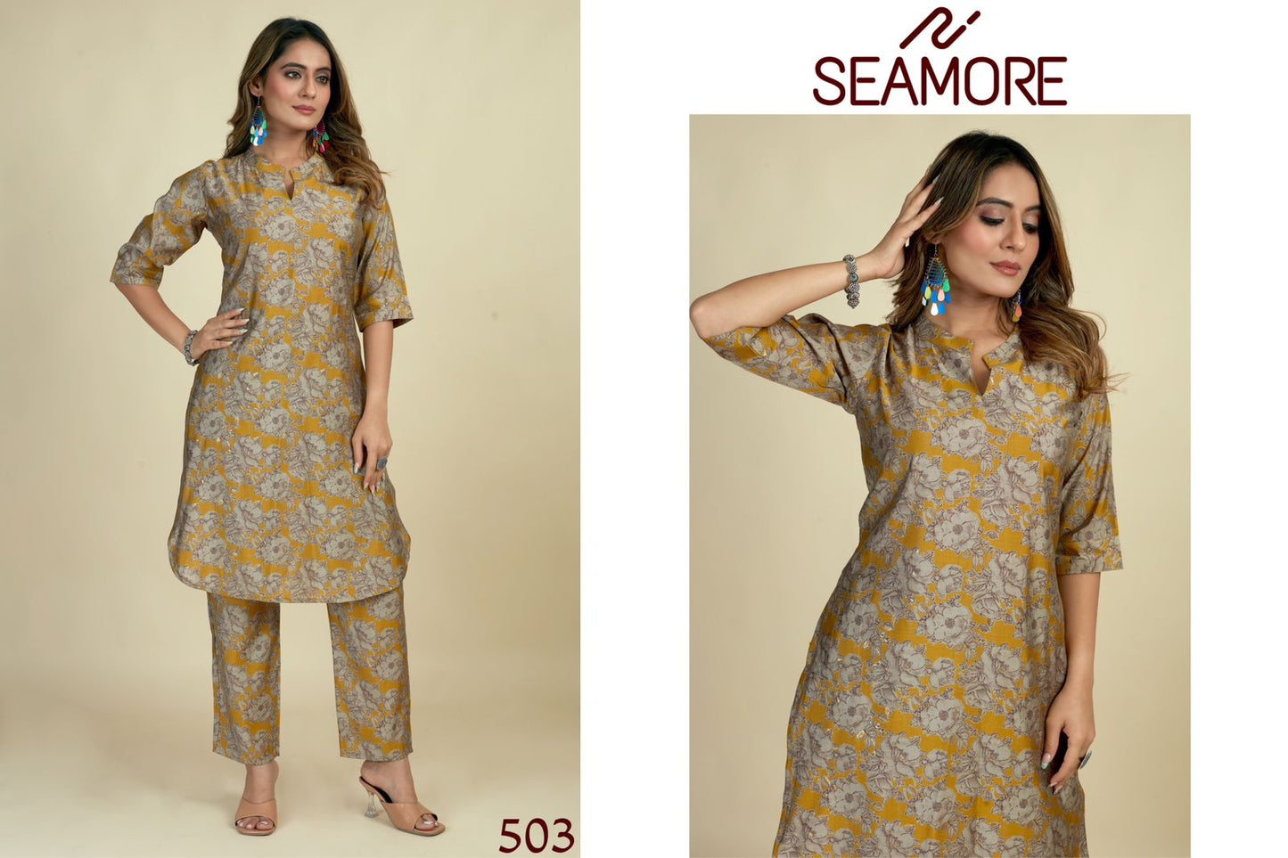 Prisha-1 Seamore Modal Viscose Kurti Pant Set