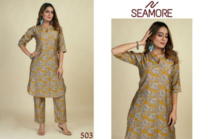 Prisha-1 Seamore Modal Viscose Kurti Pant Set