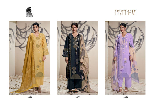 Prithvi Sahiba Cotton Lawn Pant Style Suits