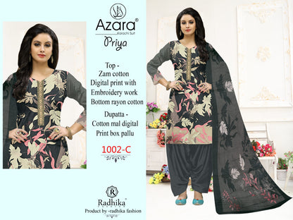 Priya-1002 Azara Cotton Pant Style Suits