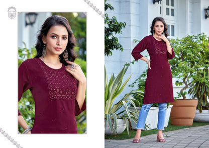 Priya Kalaroop Knee Length Kurtis