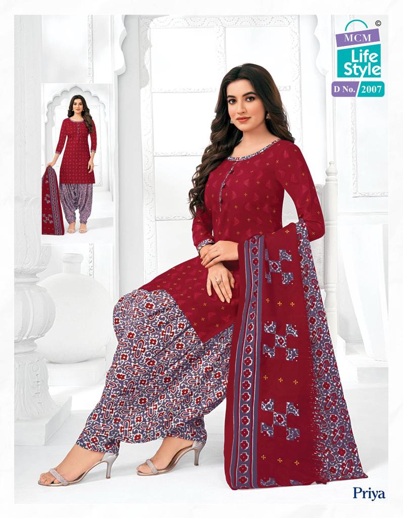 Priya Vol 20 Mcm Lifestyle Cotton Cotton Dress Material