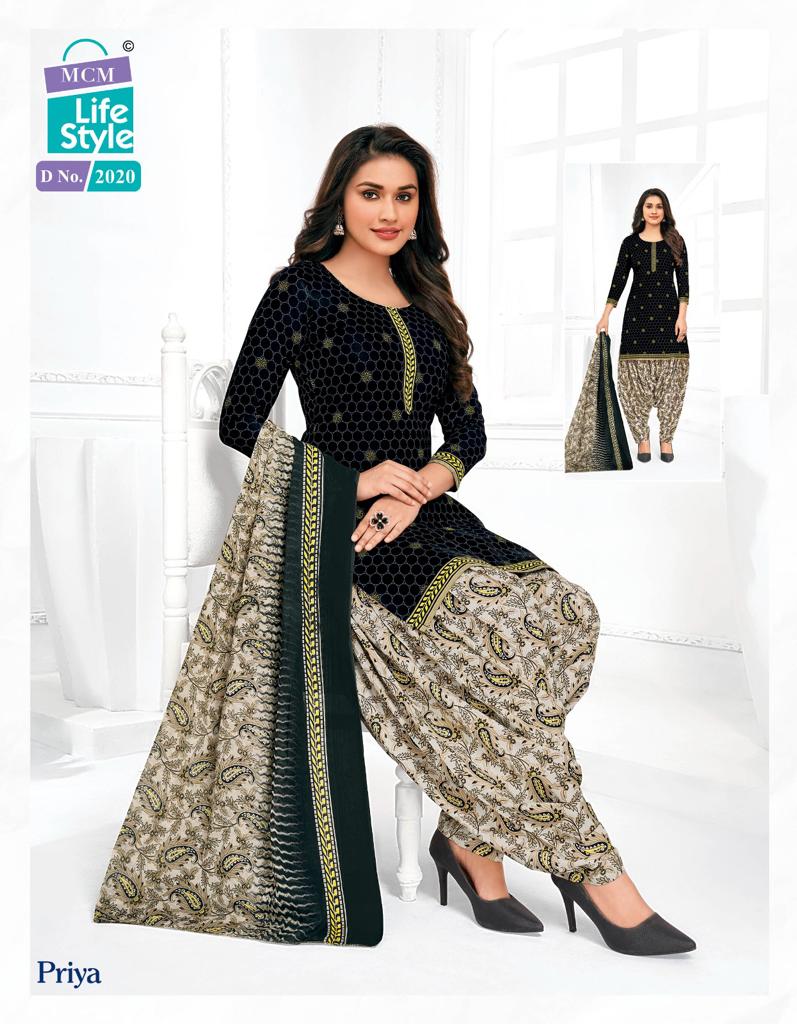Priya Vol 20 Mcm Lifestyle Cotton Cotton Dress Material