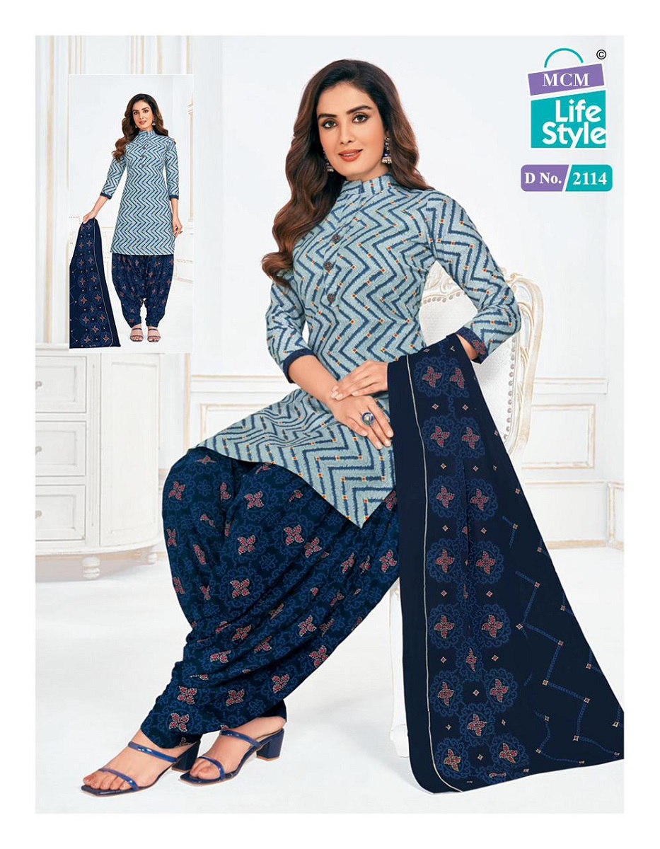 Priya Vol 21 Mcm Lifestyle Readymade Cotton Patiyala Suits