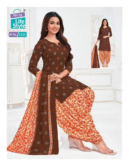 Priya Vol 21 Mcm Lifestyle Readymade Cotton Patiyala Suits