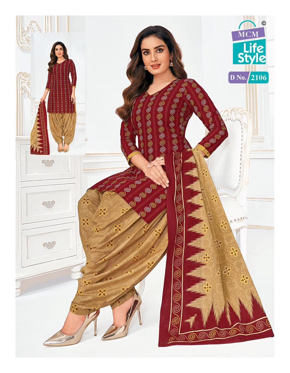 Priya Vol 21 Mcm Lifestyle Readymade Cotton Patiyala Suits