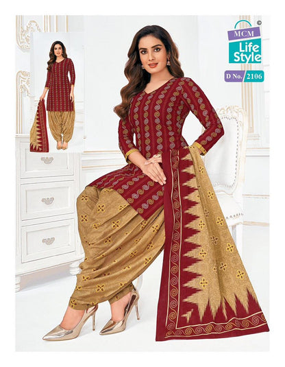 Priya Vol 21 Mcm Lifestyle Readymade Cotton Patiyala Suits