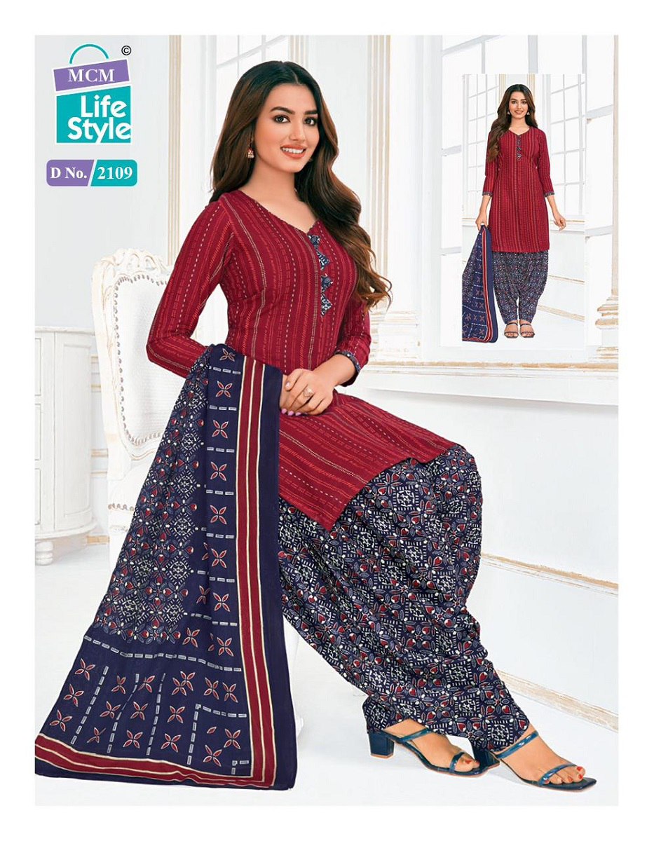 Priya Vol 21 Mcm Lifestyle Readymade Cotton Patiyala Suits