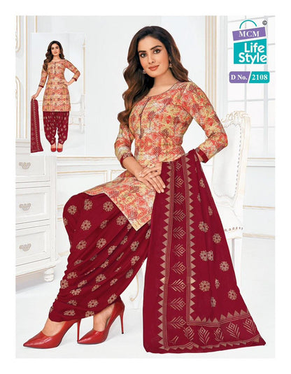 Priya Vol 21 Mcm Lifestyle Readymade Cotton Patiyala Suits
