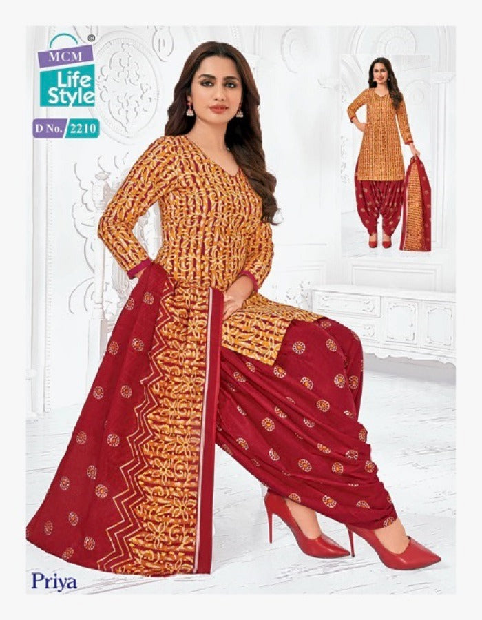 Priya Vol 22 Mcm Lifestyle Cotton Dress Material