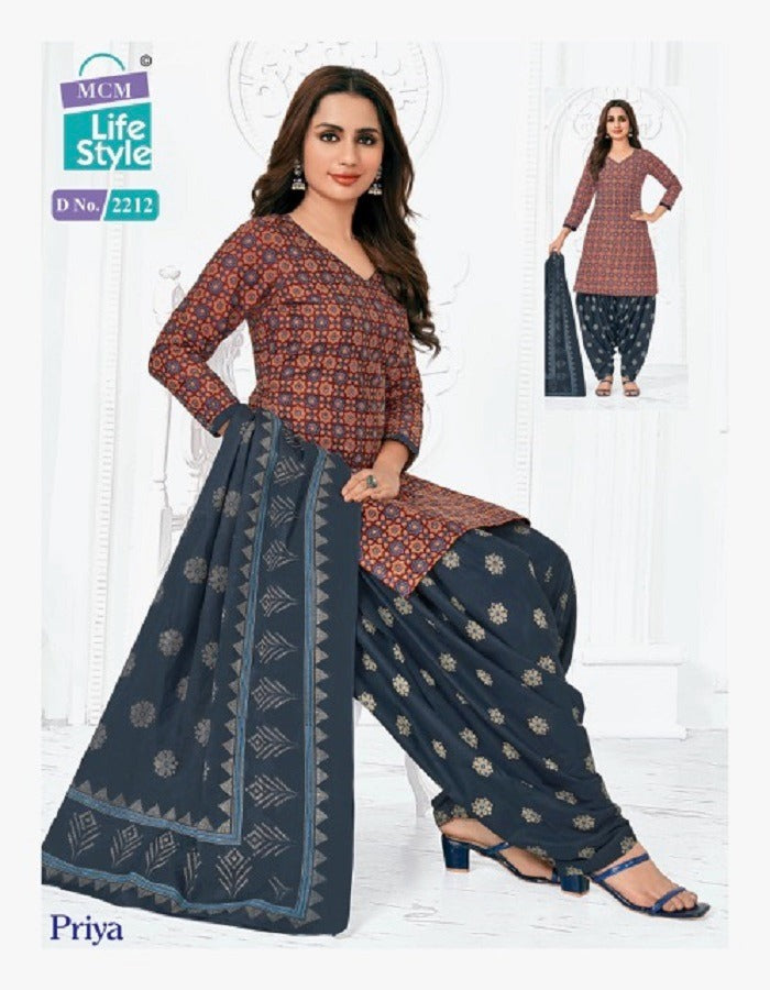 Priya Vol 22 Mcm Lifestyle Cotton Dress Material