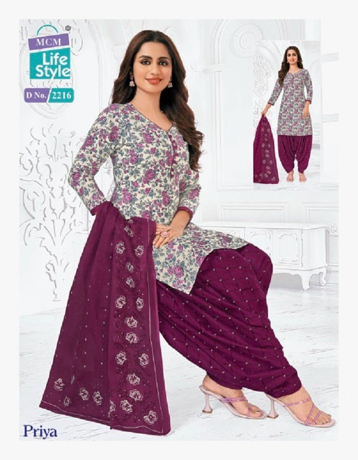 Priya Vol 22 Mcm Lifestyle Cotton Dress Material