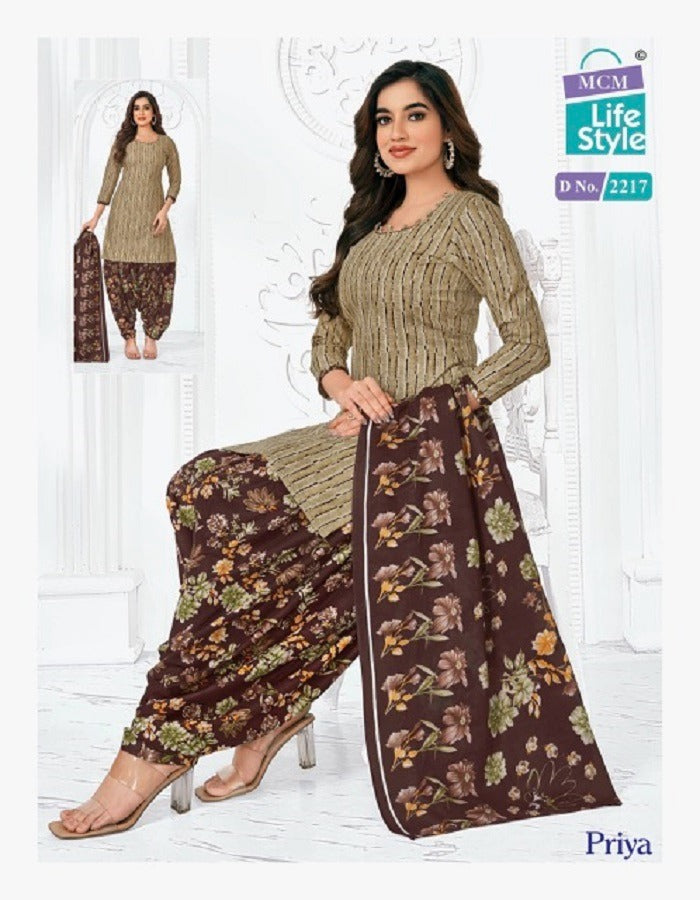 Priya Vol 22 Mcm Lifestyle Cotton Dress Material