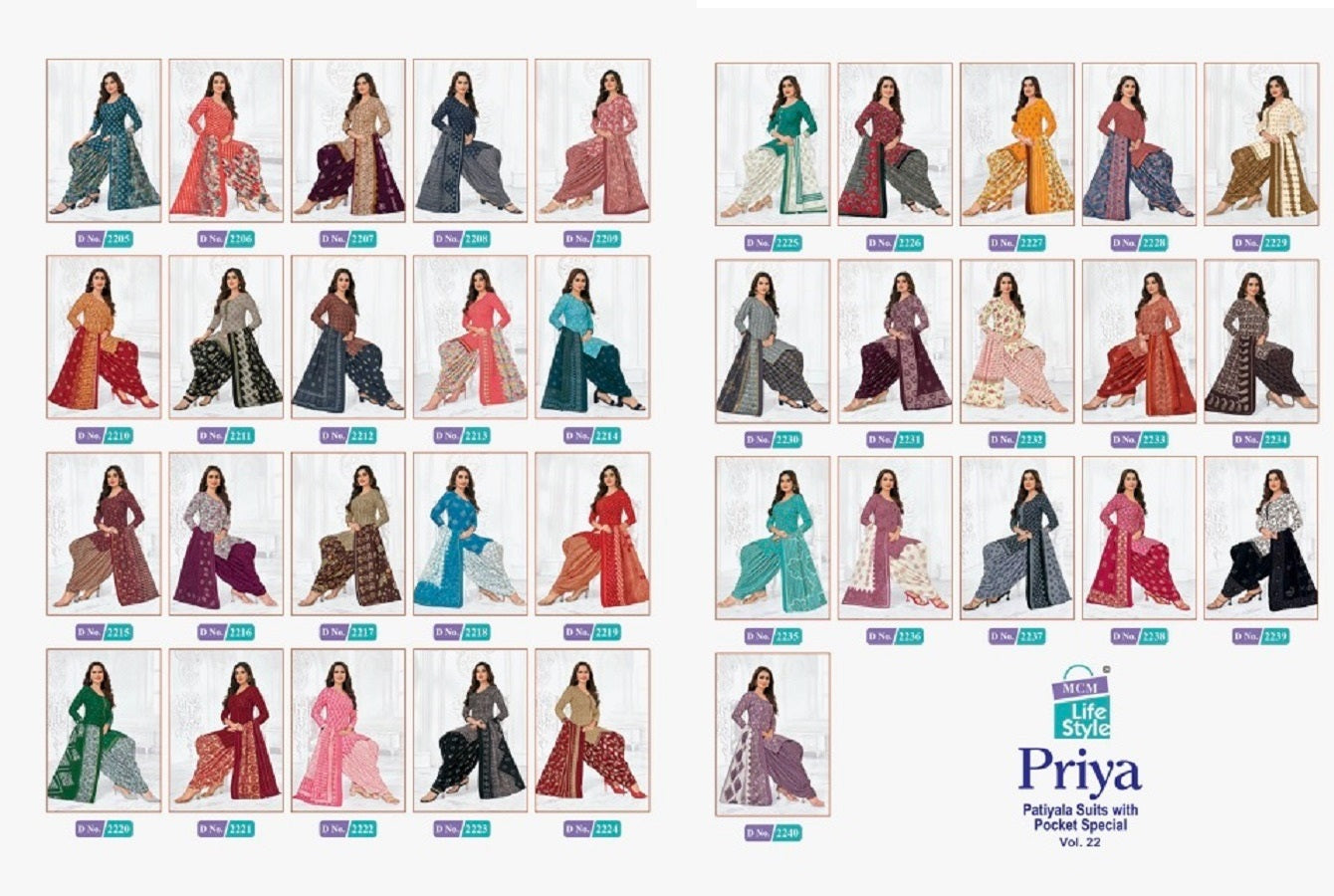 Priya Vol 22 Mcm Lifestyle Cotton Dress Material