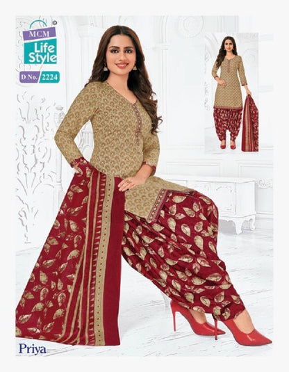 Priya Vol 22 Mcm Lifestyle Cotton Dress Material