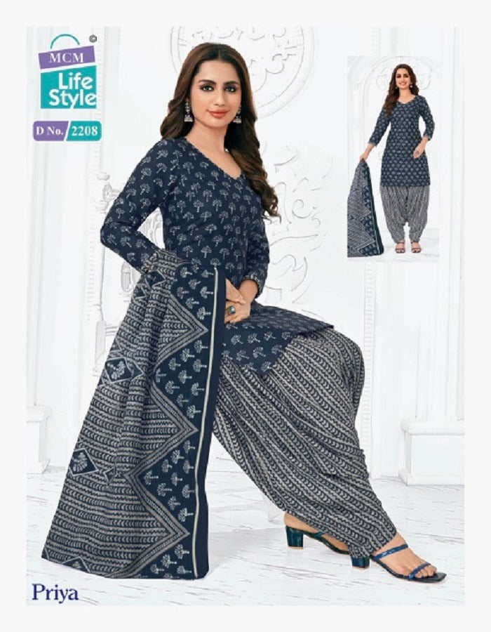 Priya Vol 22 Mcm Lifestyle Cotton Dress Material