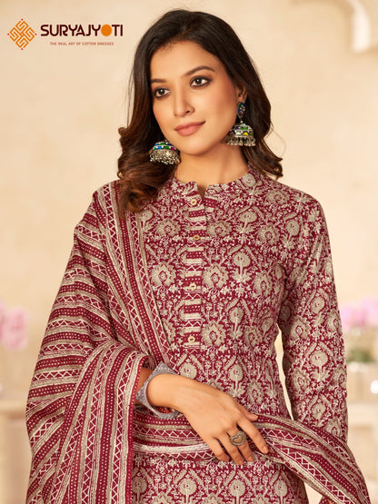 Priyal Vol 1 Suryajyoti Cotton Afghani Readymade Suit