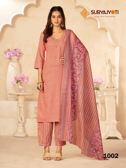 Priyal Vol 1 Suryajyoti Cotton Afghani Readymade Suit