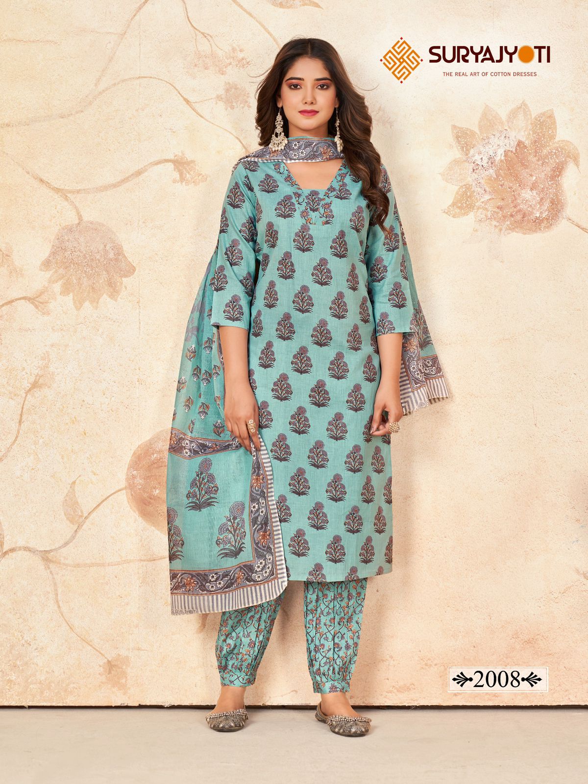 Priyal Vol 2 Suryajyoti Cotton Afghani Readymade Suit